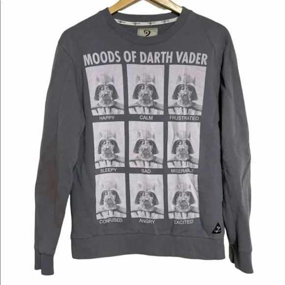 S-Ponder L gray sweatshirt Moods of Darth Vader Graphic sweatshirt‎ - Picture 1 of 6